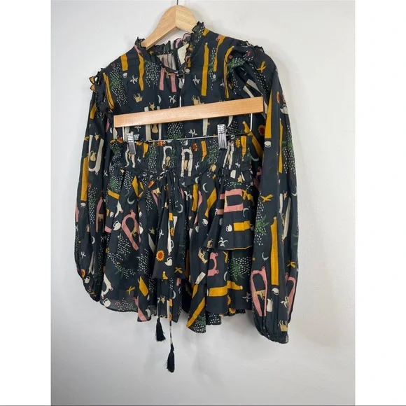 Carolina K Marcia Mini Skirt & Blouse Set in Five Elements Women's Size XS NWOT - Picture 7 of 11